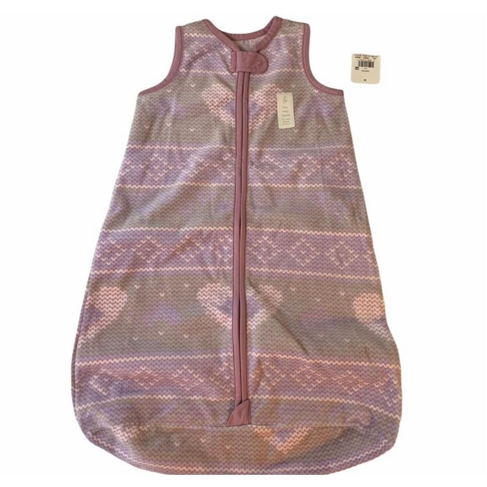 Lullaby Baby Sleep Sack Pajamas Gown Purple Two Way Zipper One Size‎ 0-6 Months